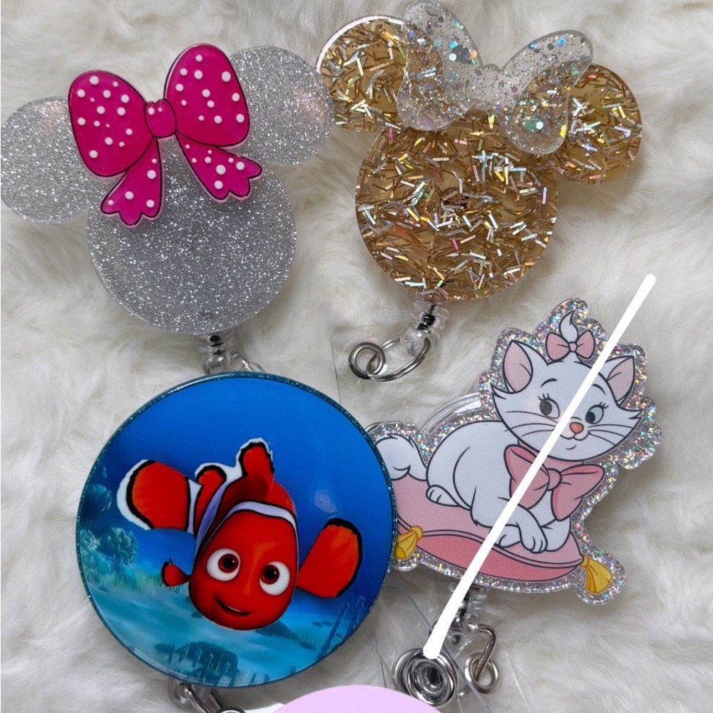 Cartoon character badge reels